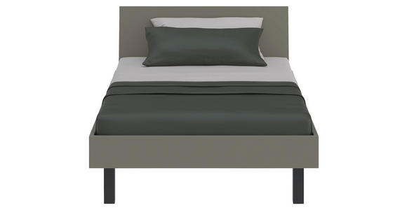BETT 120/200 cm,  in Grau,  - Schwarz/Grau, Design, Metall (120/200cm) - Xora