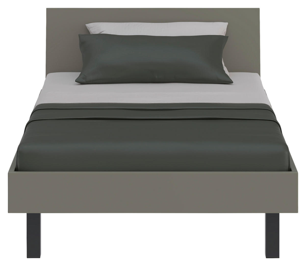 BETT 120/200 cm,  in Grau,  - Schwarz/Grau, Design, Metall (120/200cm) - Xora