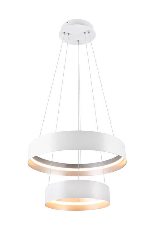 LED-HÄNGELEUCHTE 50/150 cm  - Silberfarben/Weiß, Design, Metall (50/150cm) - Musterring
