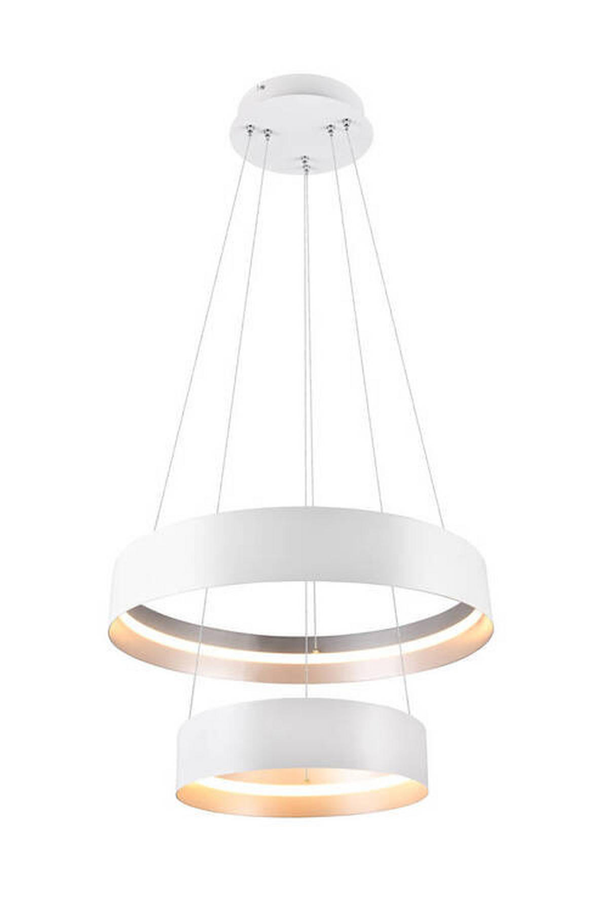 ZÁVĚSNÉ LED SVÍTIDLO, 50/150 cm  - bílá/barvy stříbra, Design, kov (50/150cm) - Musterring