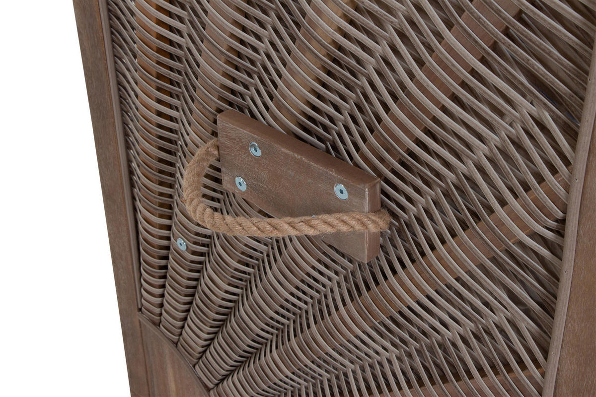 STRANDKORB - Blau/Weiß, KONVENTIONELL, Holz/Kunststoff (130/80/165cm) - Siena Garden