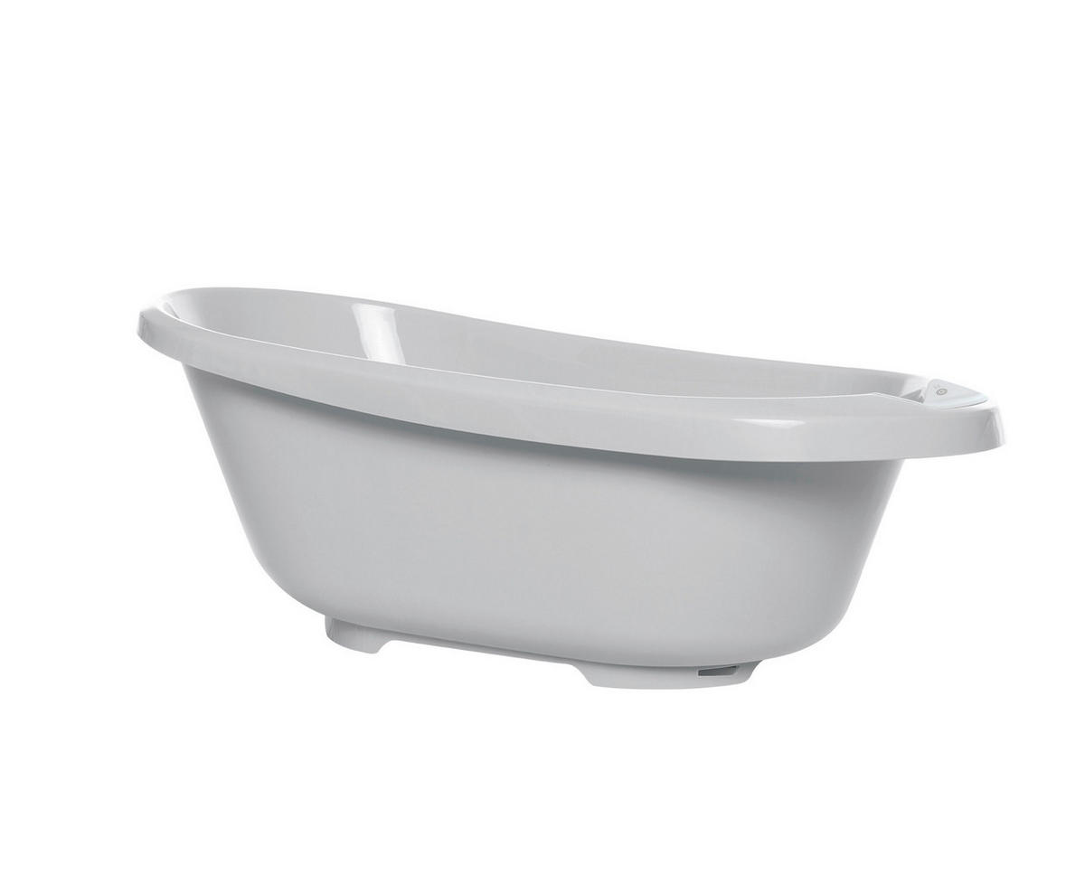 BABYBADEWANNE Sense Edition mit digitalem Badethermometer  - Hellgrau, Basics, Kunststoff (79.5/41.5/30.8cm) - Bebe Jou