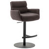 BARHOCKER in Metall, Textil Cappuccino  - Schwarz/Cappuccino, Design, Textil/Metall (54/84/52cm) - Dieter Knoll