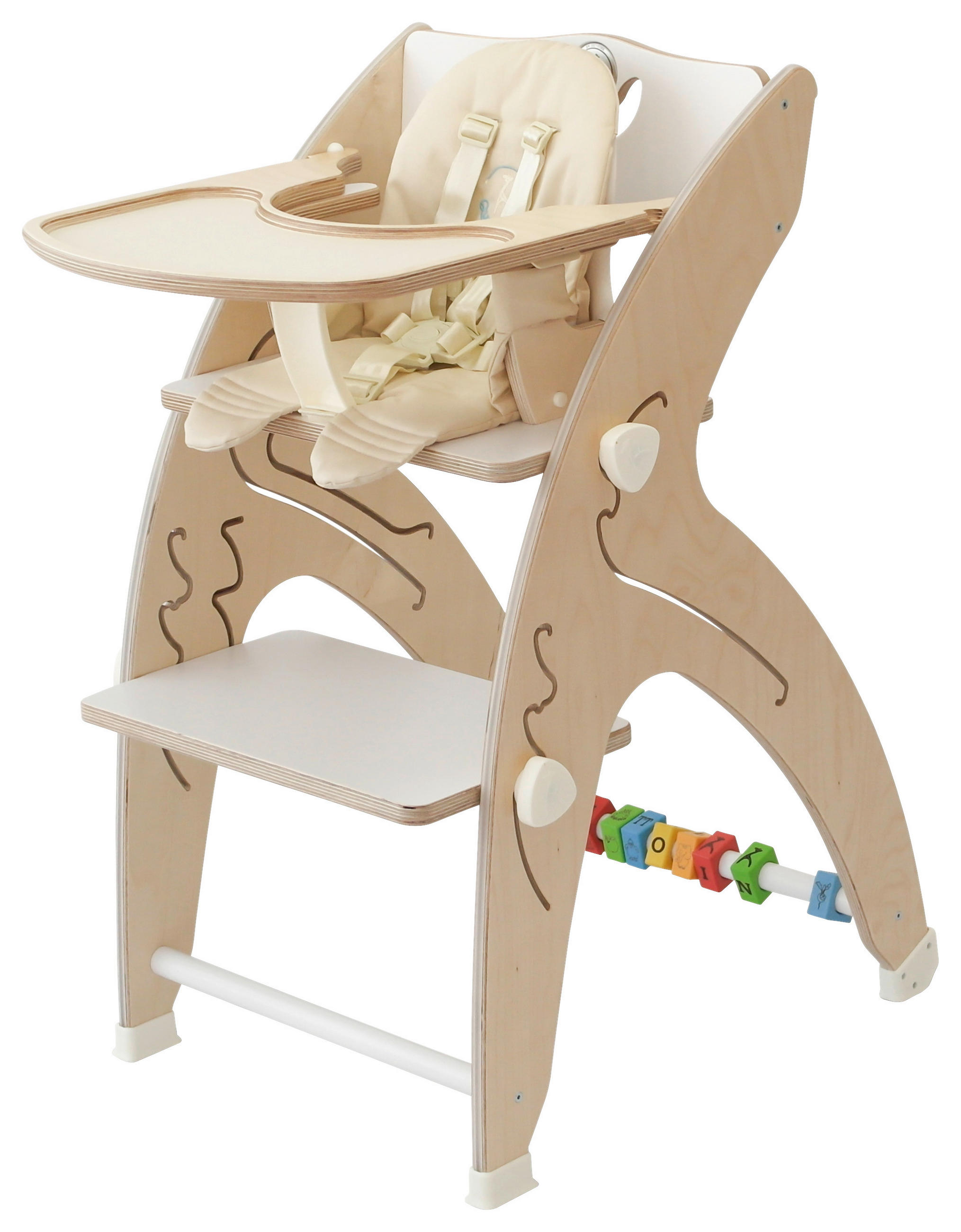 ESS- UND SPIELBRETT Quarttolino  - Naturfarben/Weiß, Basics, Holz (43/0,18/40cm)
