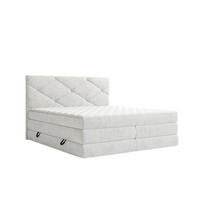 BOXSPRINGBETT 140/200 cm,  in Hellgrau, Bettkasten, Matratzen, H2 + H3 = mittel + fest  - Hellgrau/Schwarz, KONVENTIONELL, Kunststoff/Textil (140/200cm) - Carryhome