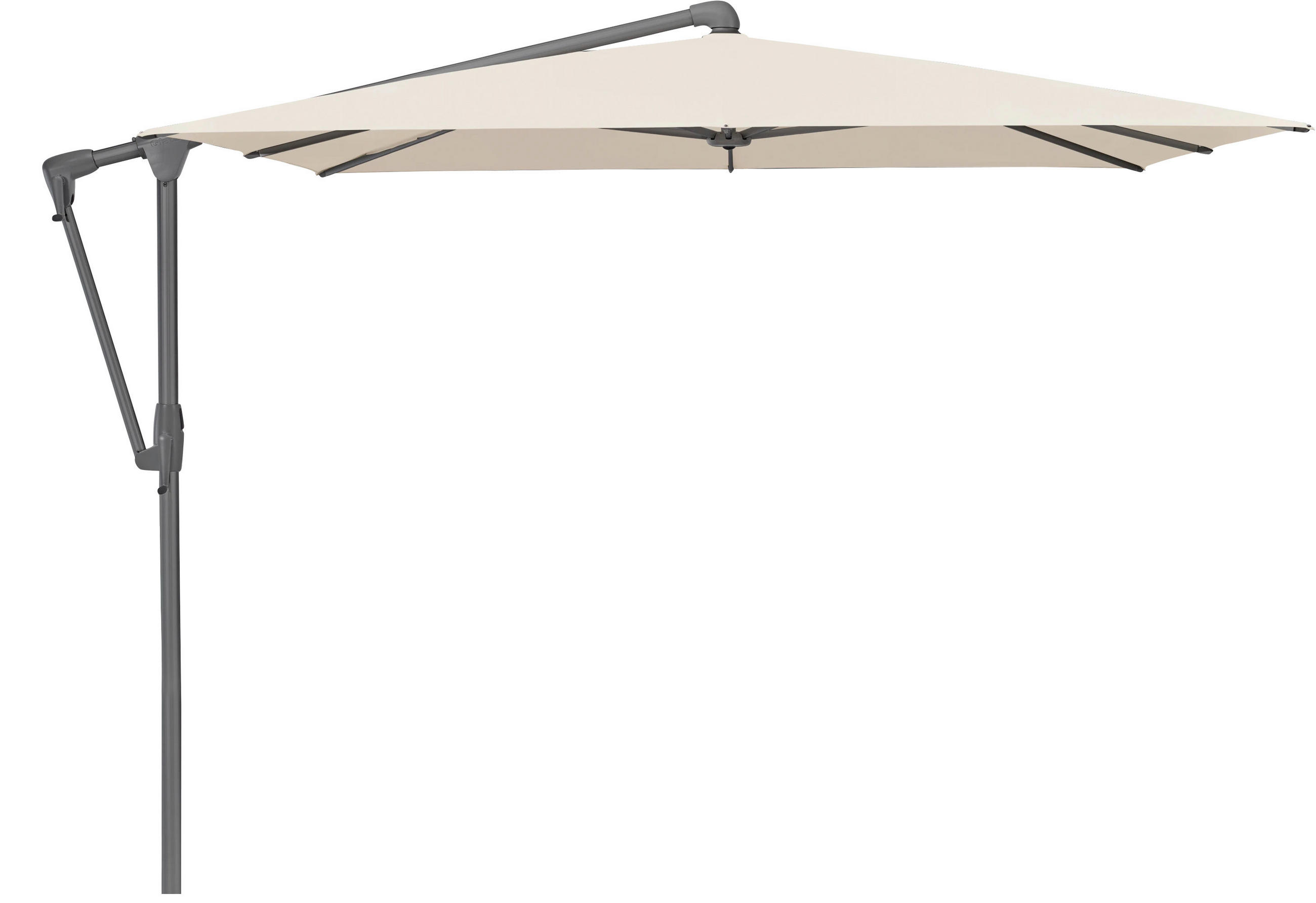 AMPELSCHIRM 300x240 cm Champagner  - Champagner/Anthrazit, Basics, Textil/Metall (300/240cm) - Glatz