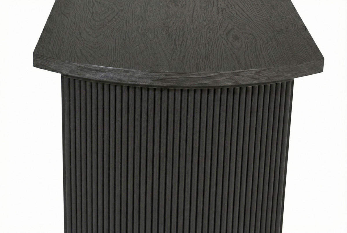ECKSCHREIBTISCH 150/120/75 cm Schwarz, Eichefarben Kabeldurchlass, Stauraum, seitenverkehrt montierbar  - Eichefarben/Silberfarben, Modern, Holzwerkstoff/Metall (150/120/75cm) - MID.YOU