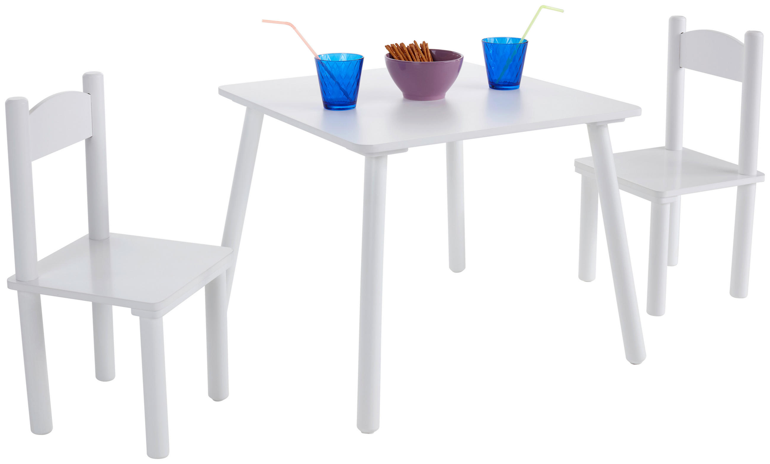 Kindersitzgruppe Bambini Weiß 3--Teilig.