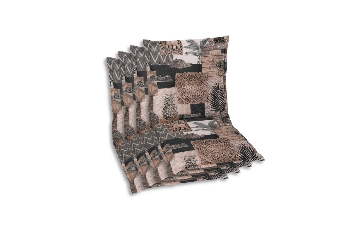 SESSELAUFLAGENSET in Beige Federn  - Beige, Basics, Textil (50/7/100cm)