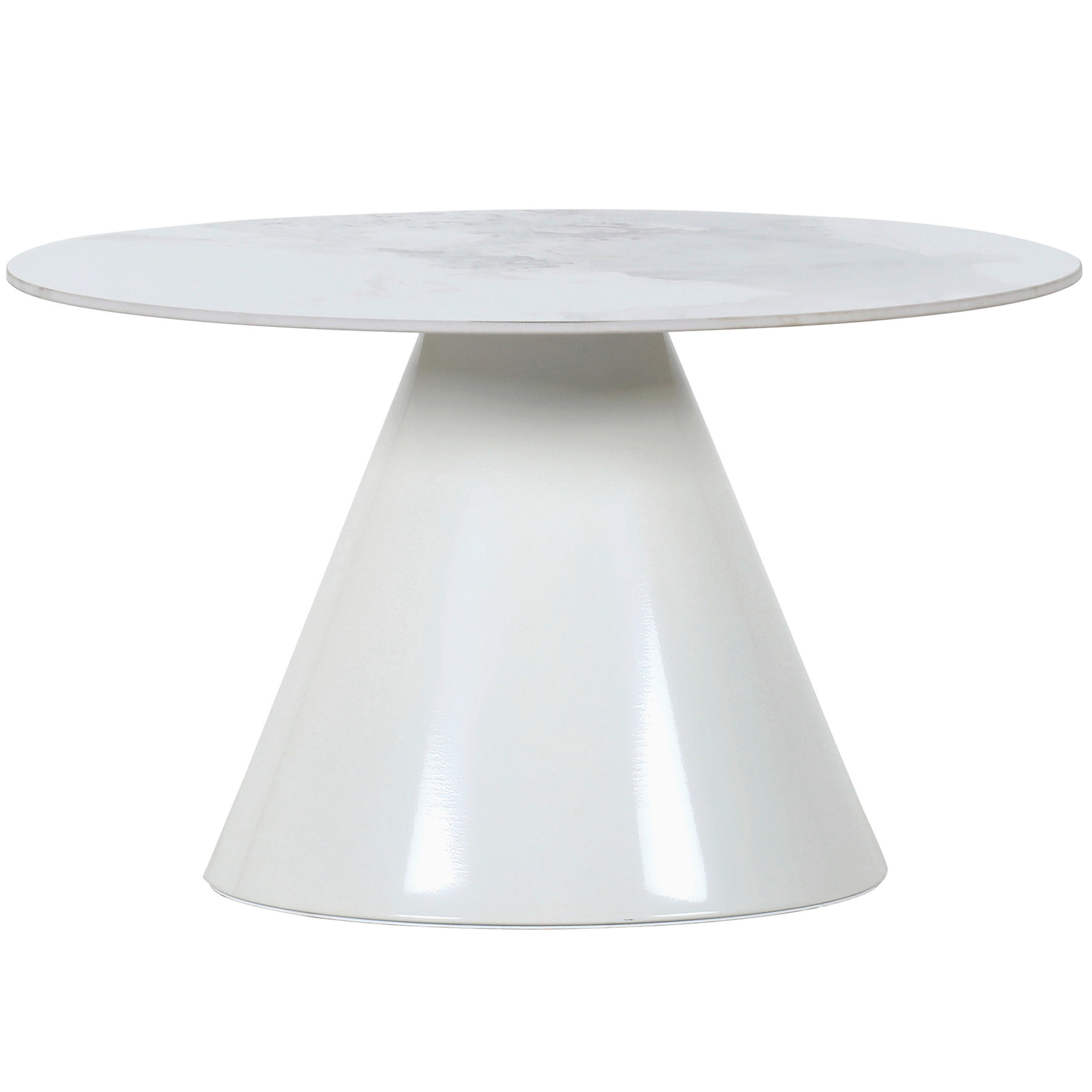 KONFERENČNÍ STOLEK, bílá,  - bílá, Design, kov/keramika (70/41cm) - Carryhome