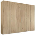 DREHTÜRENSCHRANK 298/222/63 cm,  in Eiche Artisan, 6-türig  - Alufarben/Eiche Artisan, Design, Holzwerkstoff/Metall (298/222/63cm) - Dieter Knoll