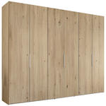 DREHTÜRENSCHRANK 298/222/63 cm,  in Eiche Artisan, 6-türig  - Alufarben/Eiche Artisan, Design, Holzwerkstoff/Metall (298/222/63cm) - Dieter Knoll