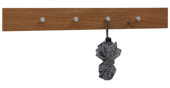 GARDEROBENLEISTE - Eichefarben, Design, Holzwerkstoff/Metall (98/12/5,5cm) - Dieter Knoll
