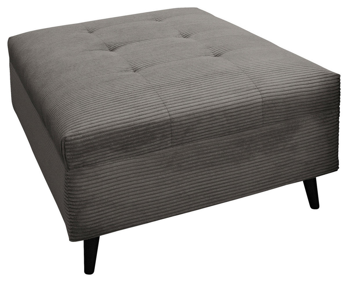 KUTNA GARNITURA tekstil  siva   - siva/crna, Design, tekstil/drvo (174/247cm) - MID.YOU