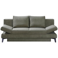 SCHLAFSOFA  mit Stoffauswahl Cord Olivgrün  - Schwarz/Olivgrün, Design, Textil/Metall (200/85/90cm) - Novel