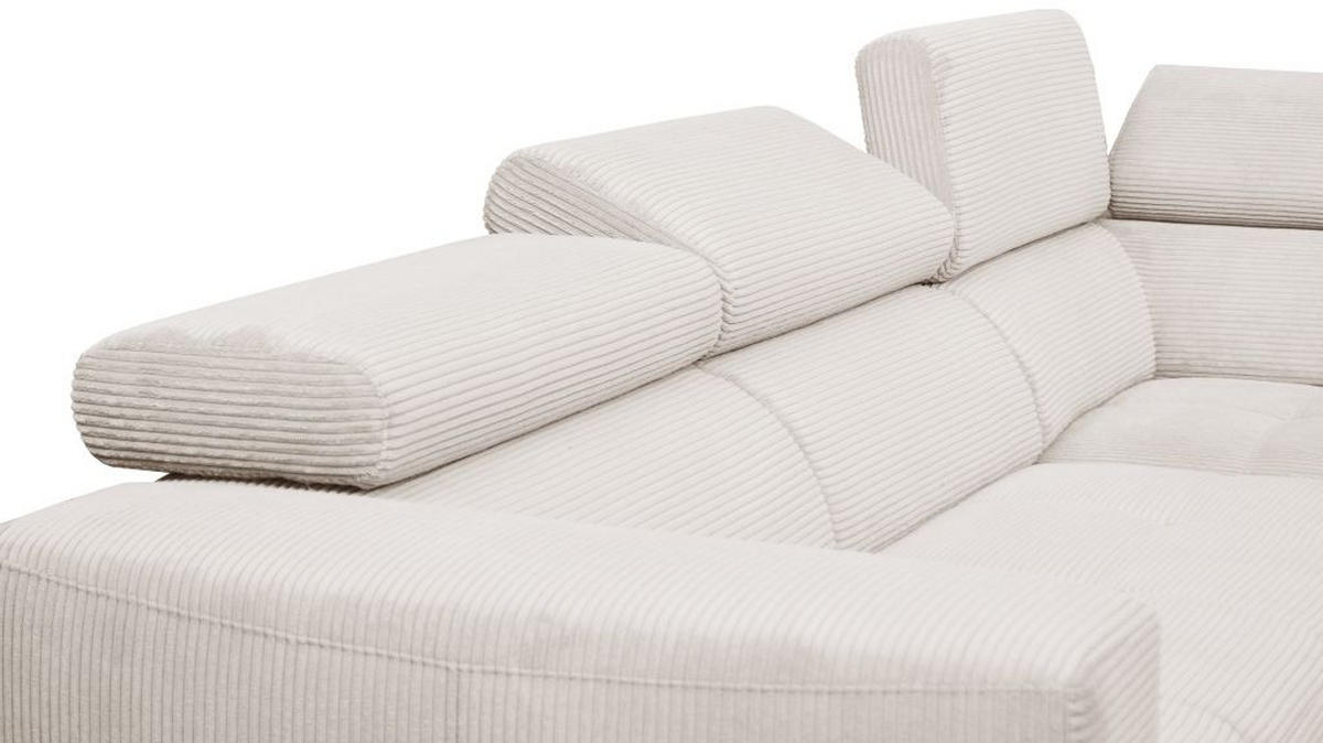 GARNITURA ZA SEDENJE bež  - bež/crna, Moderno, tekstil (210/304cm)