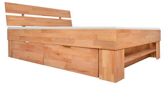 BETT 140/200 cm  in Kernbuche  - Kernbuche, Natur, Holz (140/200cm) - Carryhome