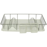 EDÉNYSZÁRÍTÓ ÁLLVÁNY - ezüstszínű, Basics, fém (0.98kg)