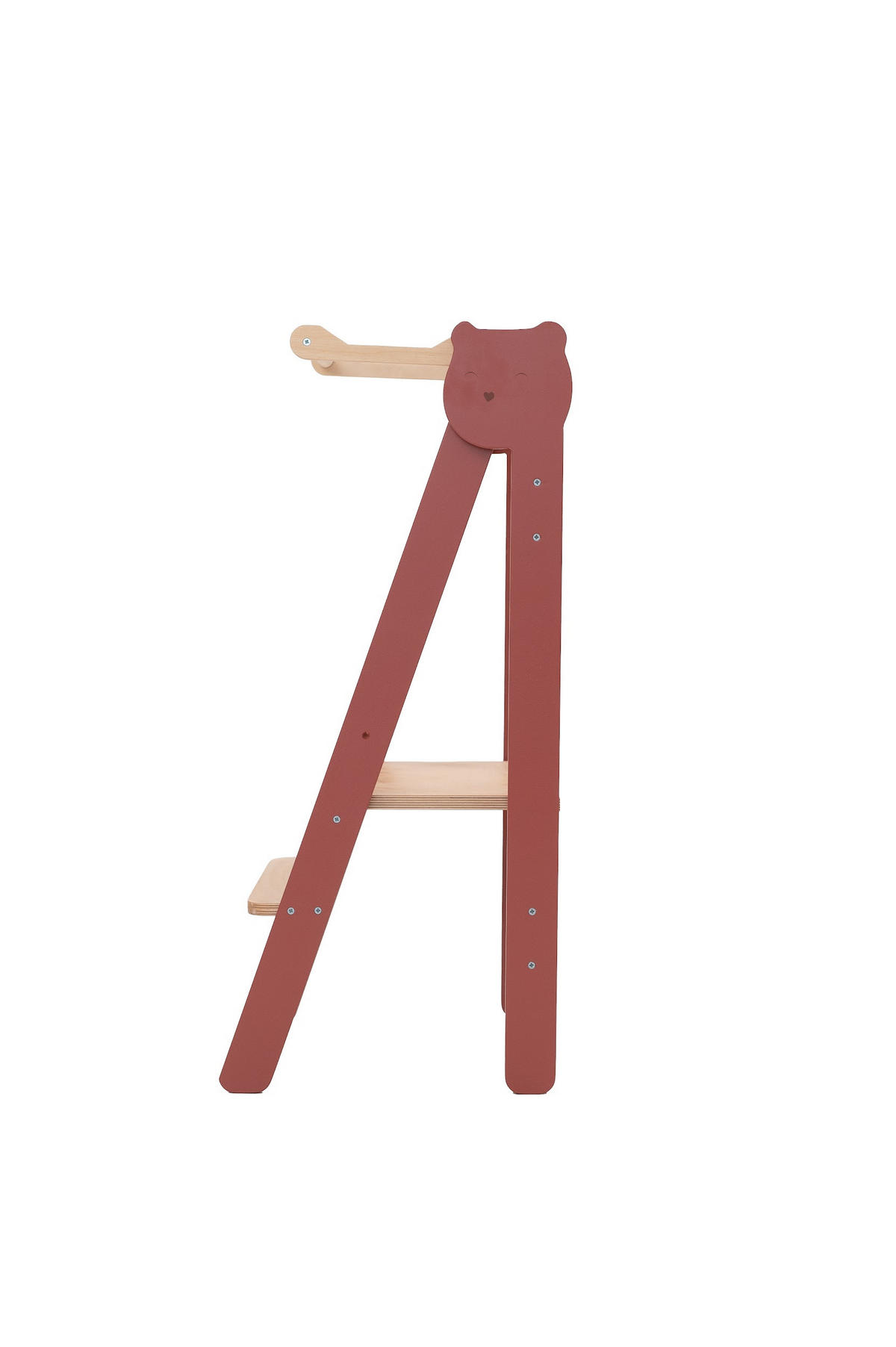 LERNTURM  - Rot/Naturfarben, Basics, Holz (38/90/40cm)
