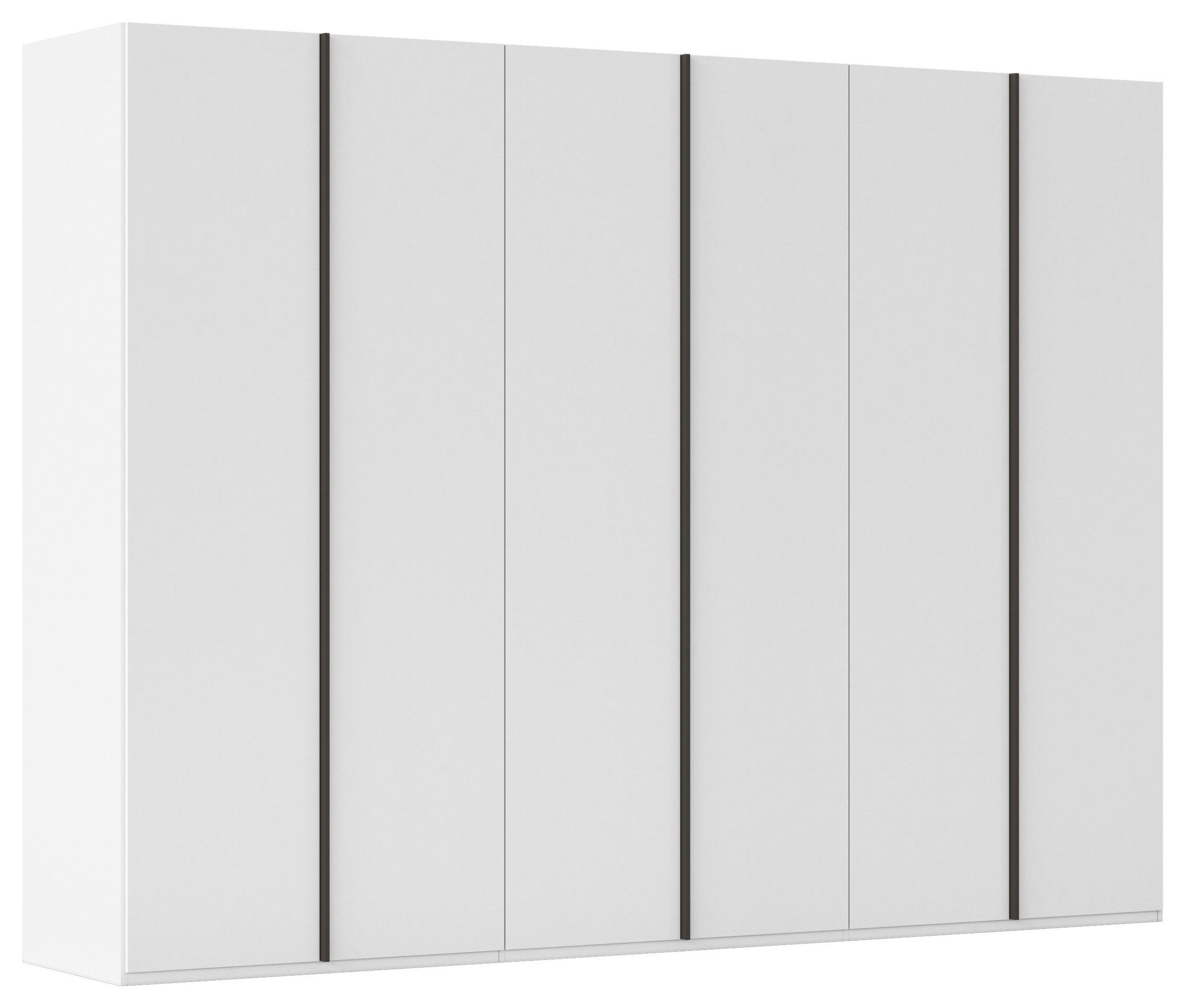 DREHTÜRENSCHRANK 301/223/61 cm,  in Weiß, 6-türig  - Graphitfarben/Weiß, Basics, Holzwerkstoff/Metall (301/223/61cm) - Novel