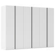 DREHTÜRENSCHRANK 301/235/61 cm,  in Weiß, 6-türig  - Graphitfarben/Weiß, Basics, Holzwerkstoff/Metall (301/235/61cm) - Novel