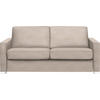 SCHLAFSOFA in Textil Sandfarben  - Sandfarben/Chromfarben, Konventionell, Textil/Metall (188/86/97cm) - Novel