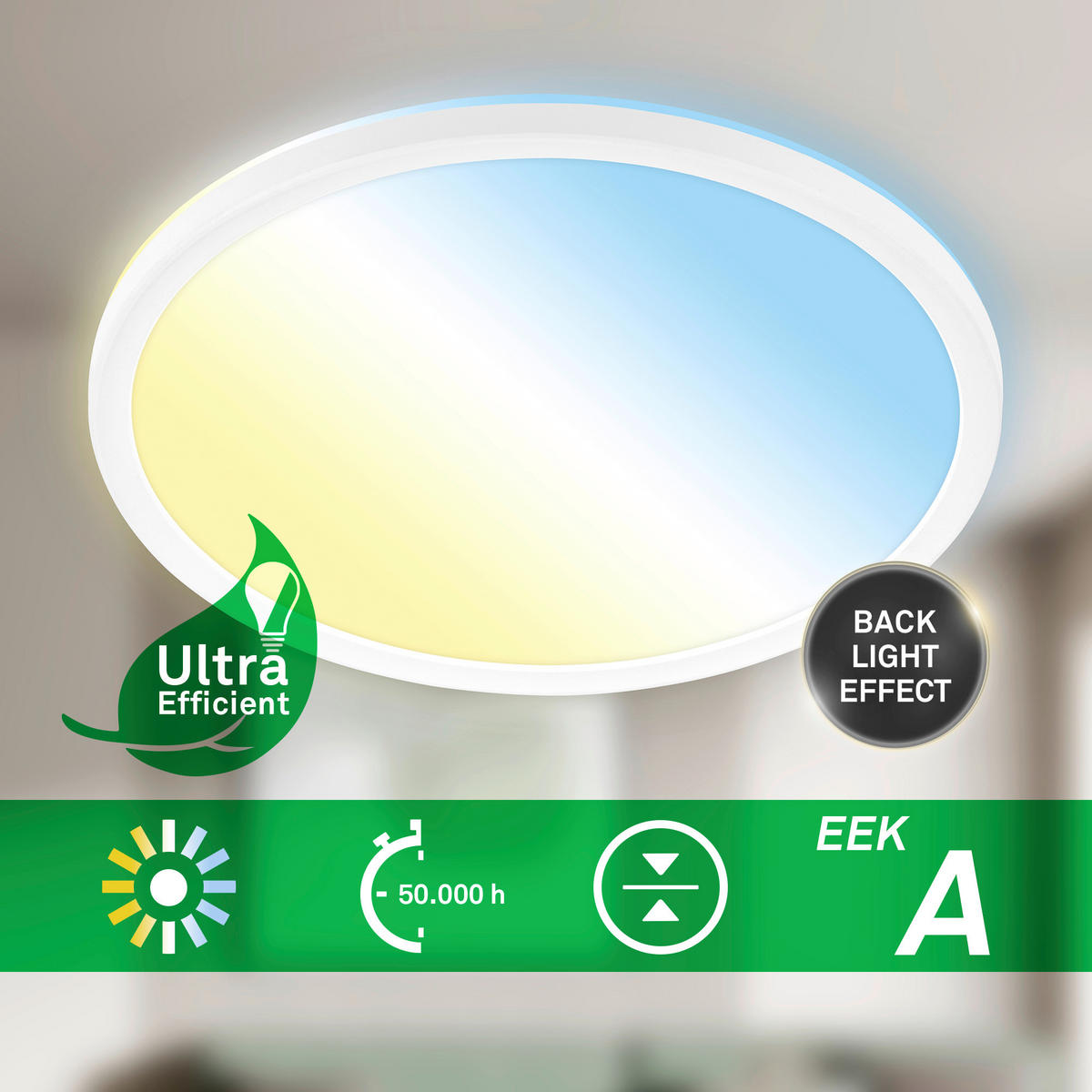 LED-PANEEL Tava A 29,3/2,8 cm   - Weiß, Basics, Kunststoff (29,3/2,8cm)