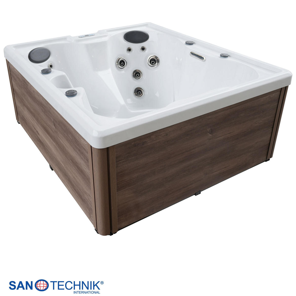 WHIRLPOOL Parma 180/160/76 cm  - Grauweiß, KONVENTIONELL, Kunststoff (180/160/76cm) - Sanotechnik