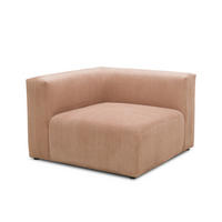 SOFAELEMENT Cord, Mikrofaser Rosa, Roségold  - Roségold/Schwarz, Design, Kunststoff/Textil (108/69/108cm) - MID.YOU
