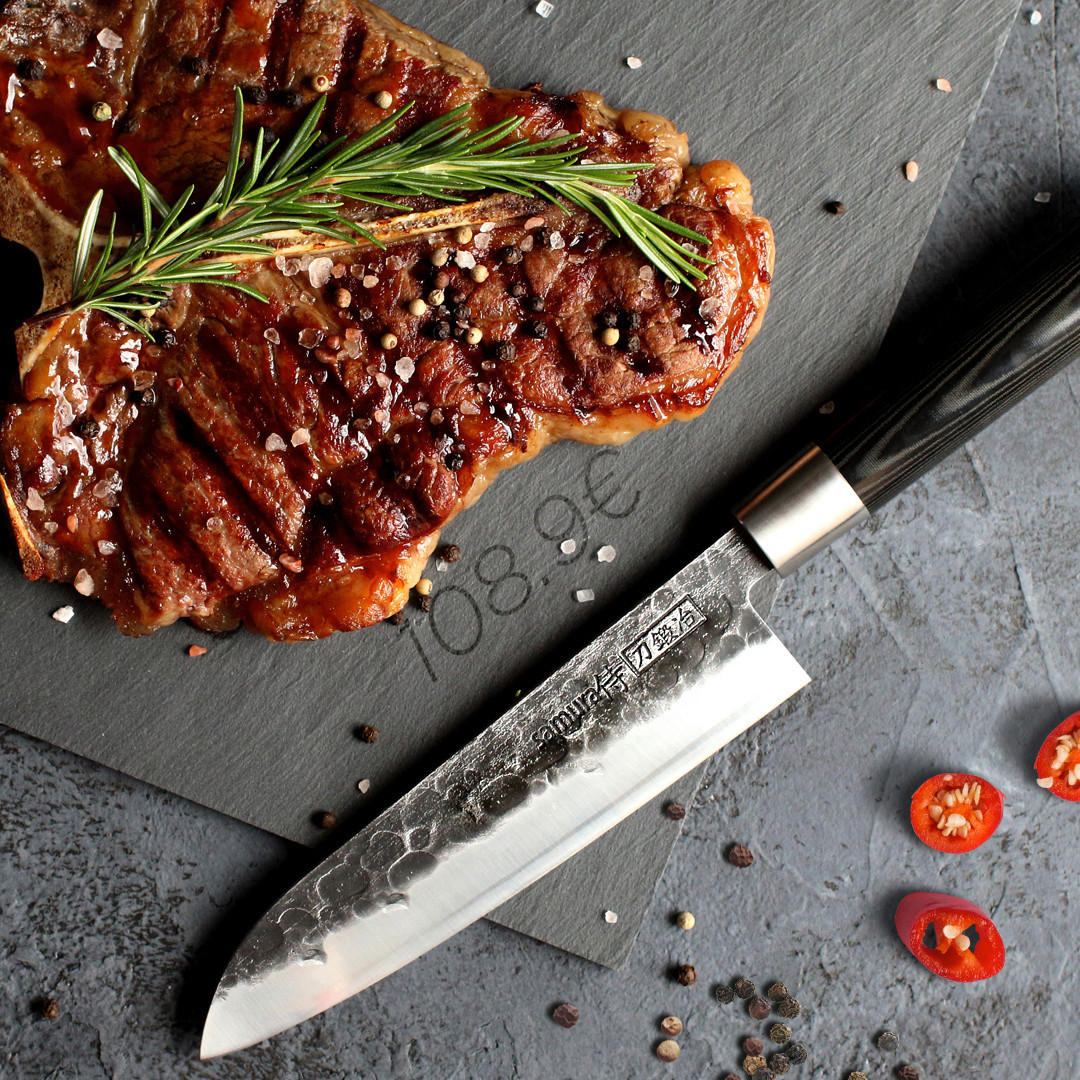 KUHARSKI NOŽ  BLACKSMITH 32,6/2,4/5,4 cm           jeklo - srebrne barve/črna, Basics, kovina/leseni material (32,6/2,4/5,4cm) - Samura