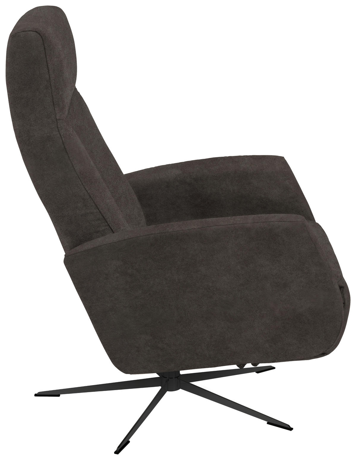 RELAXSESSEL in Textil Anthrazit  - Anthrazit/Schwarz, Design, Textil/Metall (73/105/82cm) - Welnova