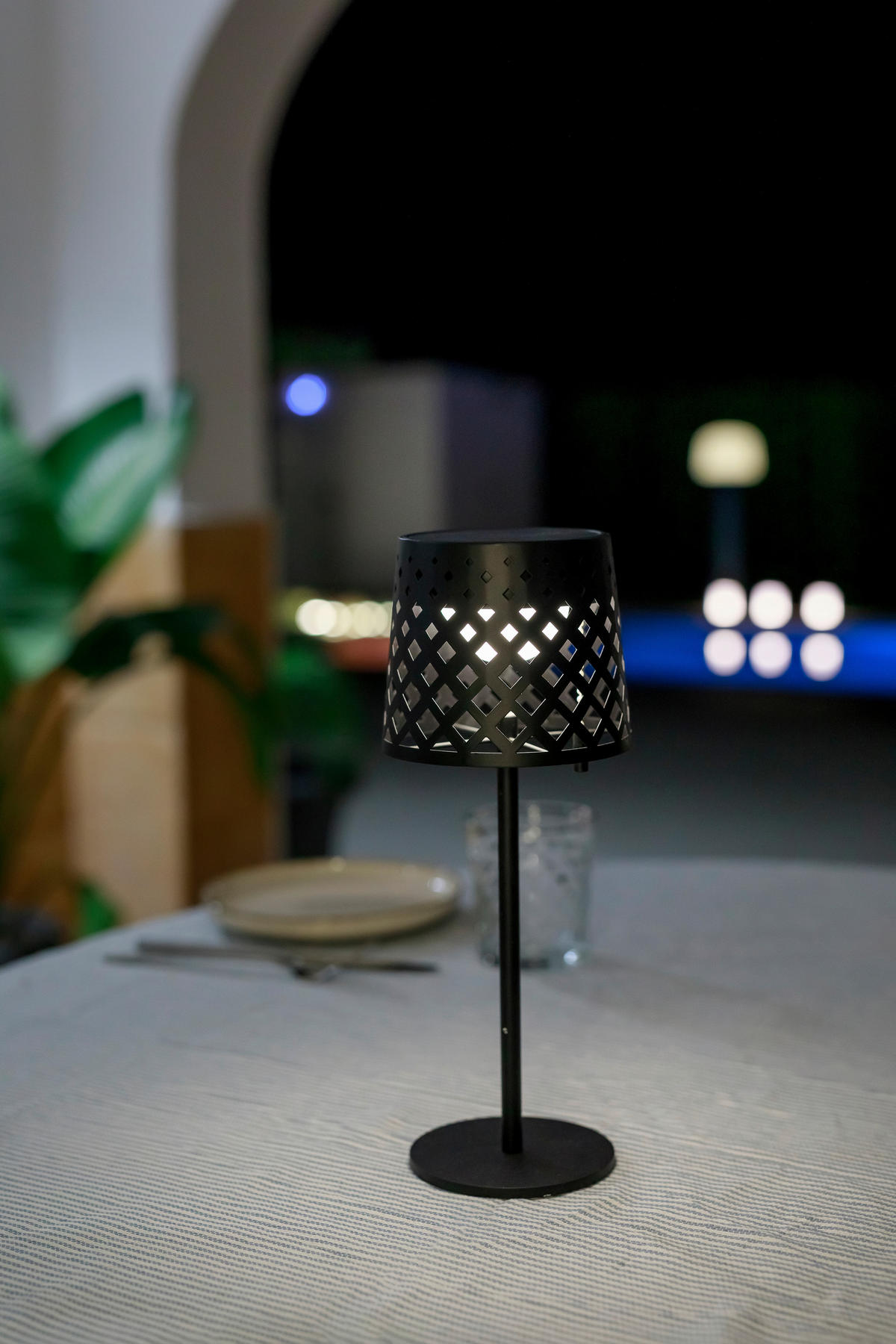 LED-AUßENLEUCHTE Gretita 10/30 cm   - Schwarz, Basics, Metall (10/30cm) - Newgarden