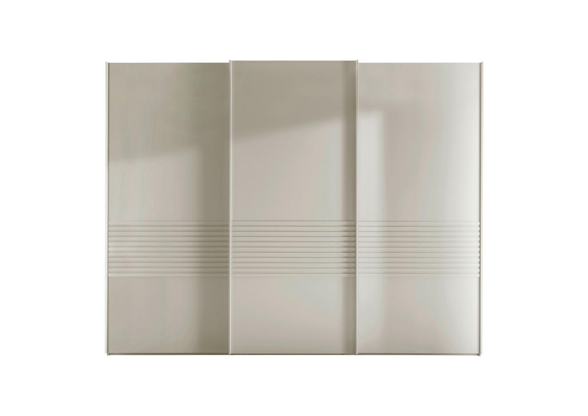 SCHWEBETÜRENSCHRANK 250/217/67 cm 3-türig Weiß  - Weiß, Design, Holzwerkstoff/Metall (250/217/67cm) - Novel