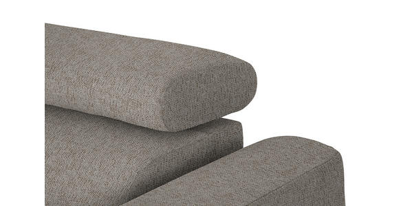 ECKSOFA in Webstoff Greige 205/280 cm - Greige/Schwarz, Design, Textil/Metall (205/280cm) - Xora