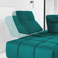 ECKSOFA in Struktur Türkis  233/313 cm  - Türkis/Schwarz, Design, Kunststoff/Textil (233/313cm) - Emilio Belluti