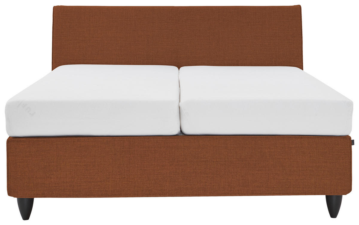 BOXSPRINGBETT 180/200 cm  in Orange  - Schwarz/Orange, Design, Holzwerkstoff/Kunststoff (180/200cm) - RUF Betten