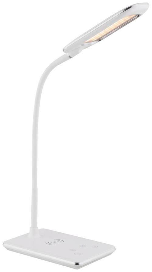 LED-SCHREIBTISCHLEUCHTE Hekla 29/16/56 cm   - Chromfarben/Weiß, Basics, Kunststoff (29/16/56cm) - Globo