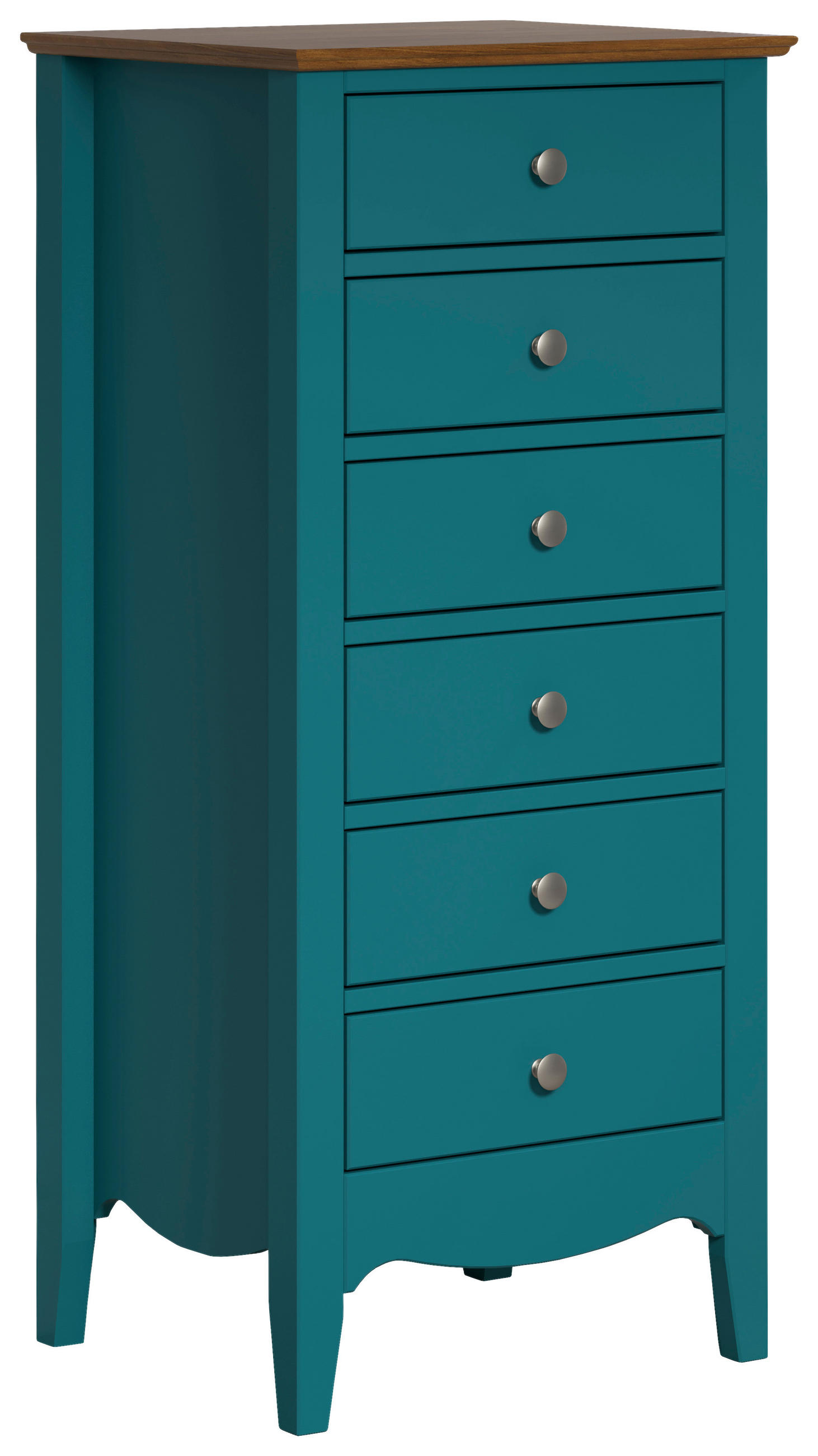 KOMMODE  in 50/110/42 cm  - Blau/Dunkelbraun, LIFESTYLE, Holz/Holzwerkstoff (50/110/42cm)