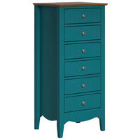KOMMODE  in 50/110/42 cm  - Blau/Dunkelbraun, LIFESTYLE, Holz/Holzwerkstoff (50/110/42cm)