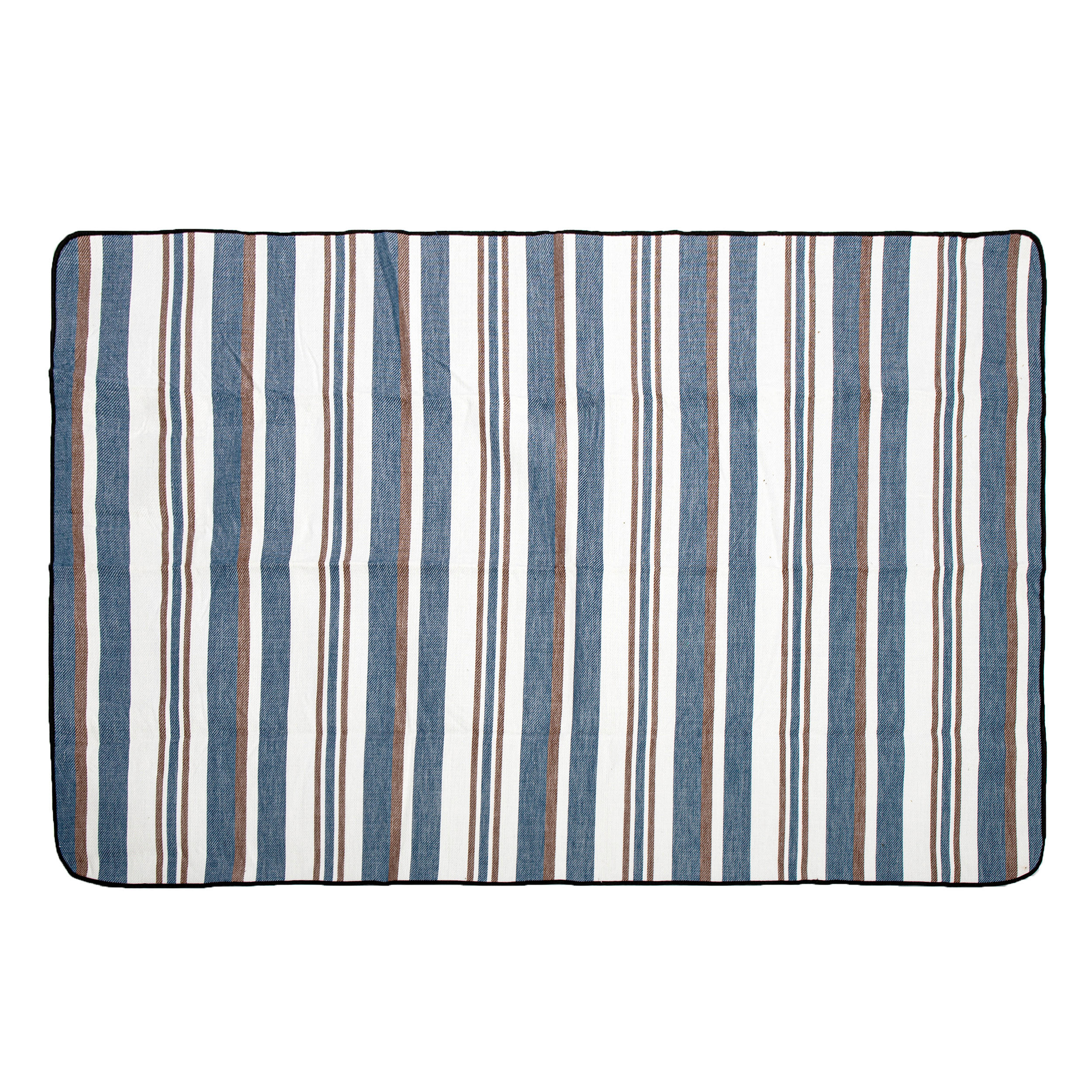 XXXLutz Picknickdecke Blau, Braun, Weiß 150x200 cm