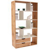 PREDELNA STENA 110/185/32 cm bela, barve hrasta, svetlo rjava  - svetlo rjava/barve hrasta, Moderno, leseni material (110/185/32cm) - Carryhome