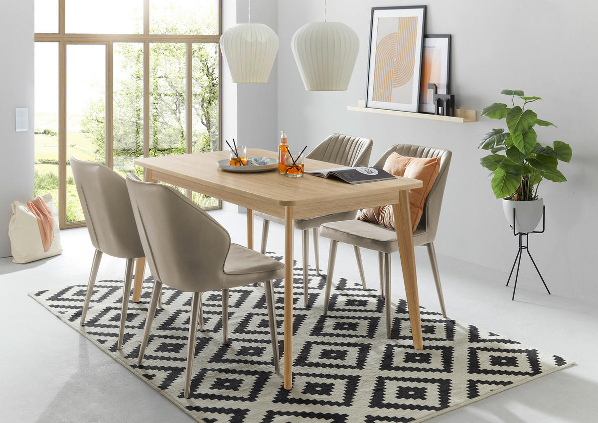 ESSTISCH Eichefarben  ausziehbar  - Eichefarben, Design, Holzwerkstoff (180/80/75cm) - MID.YOU