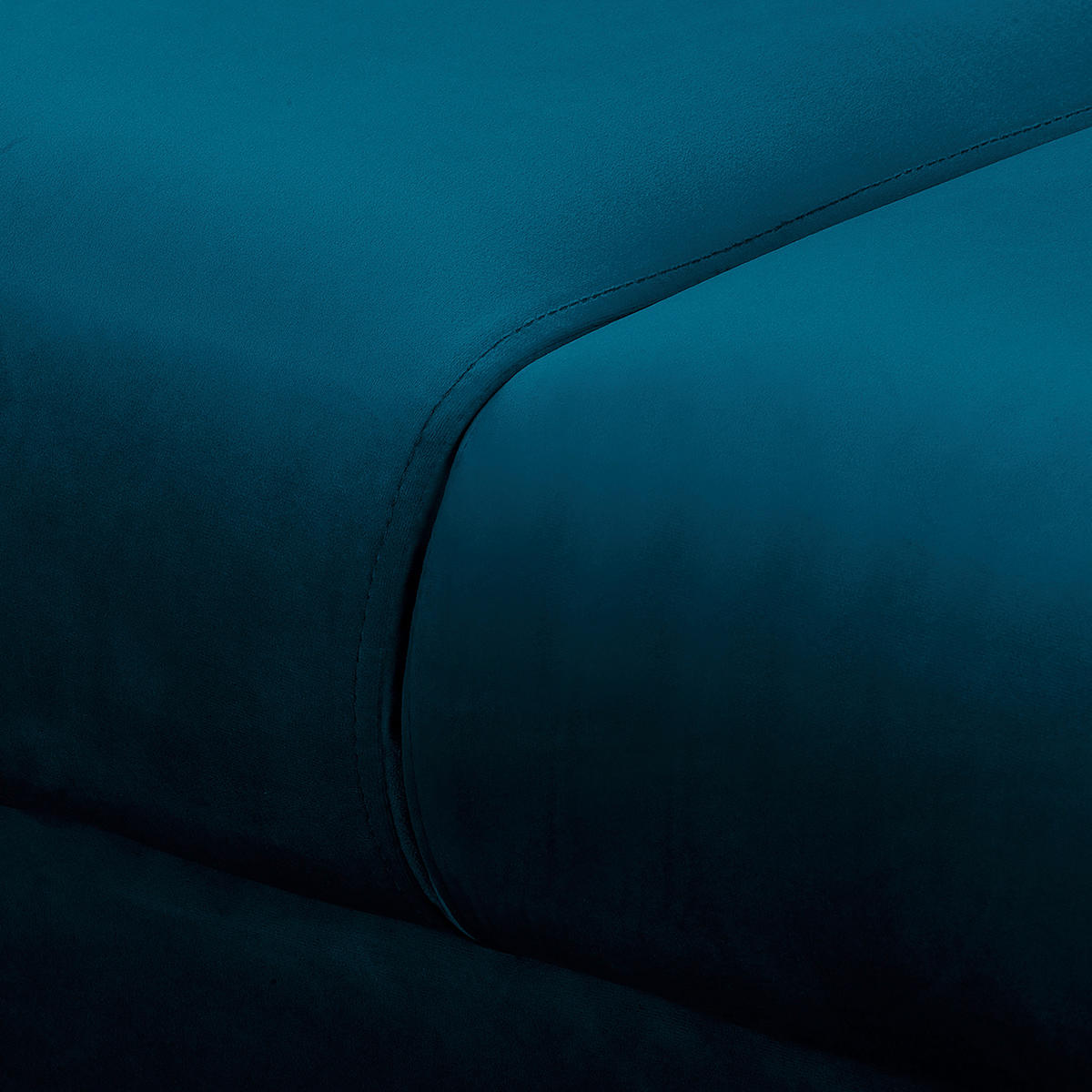 ECKSOFA in Mikrofaser Blau  230/150 cm  - Wengefarben/Blau, Design, Holz/Textil (230/150cm) - Livetastic