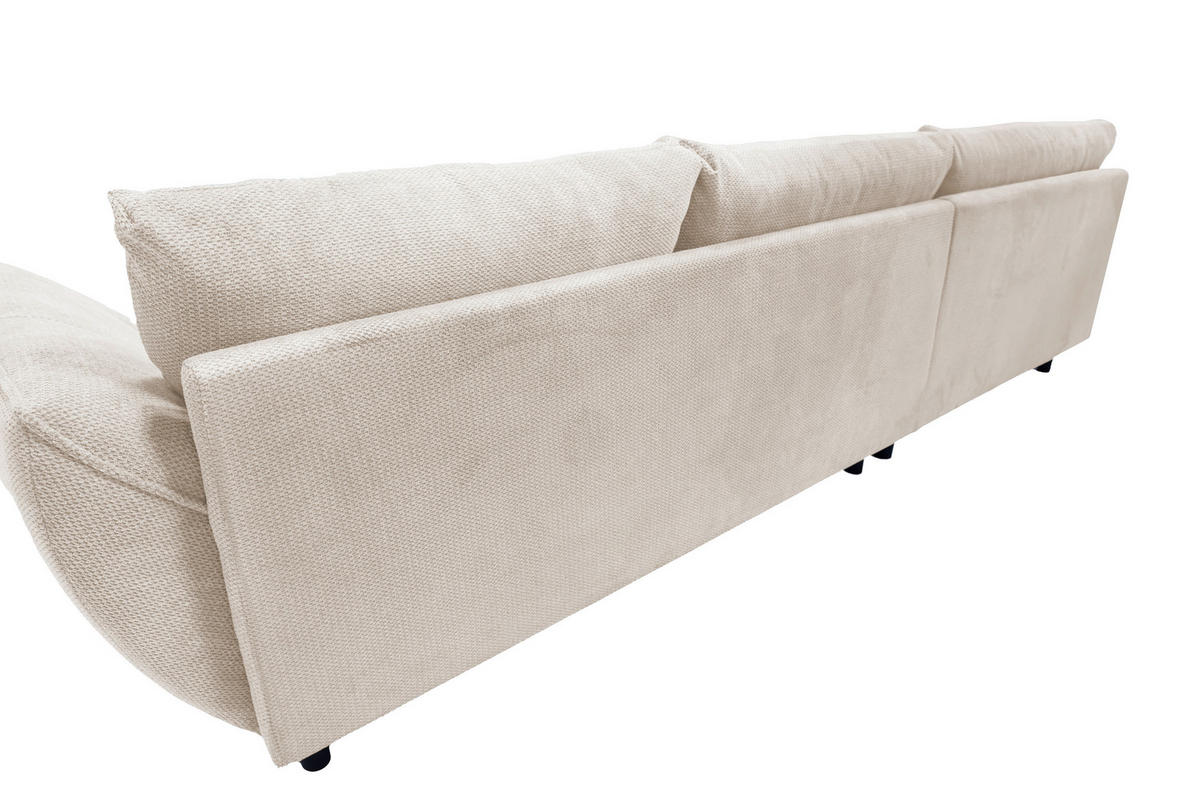 ECKSOFA BIARRITZ Beige, Hellbraun Struktur  - Hellbraun/Beige, Design, Textil/Metall (205/324cm) - Livetastic