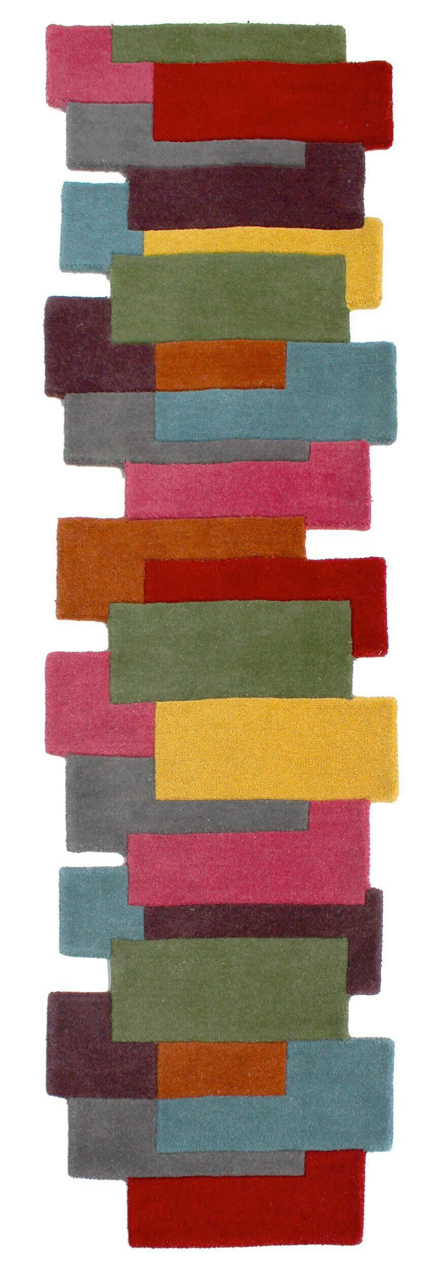 Flair Rugs Wollteppich Mehrfarbig 300x66 cm