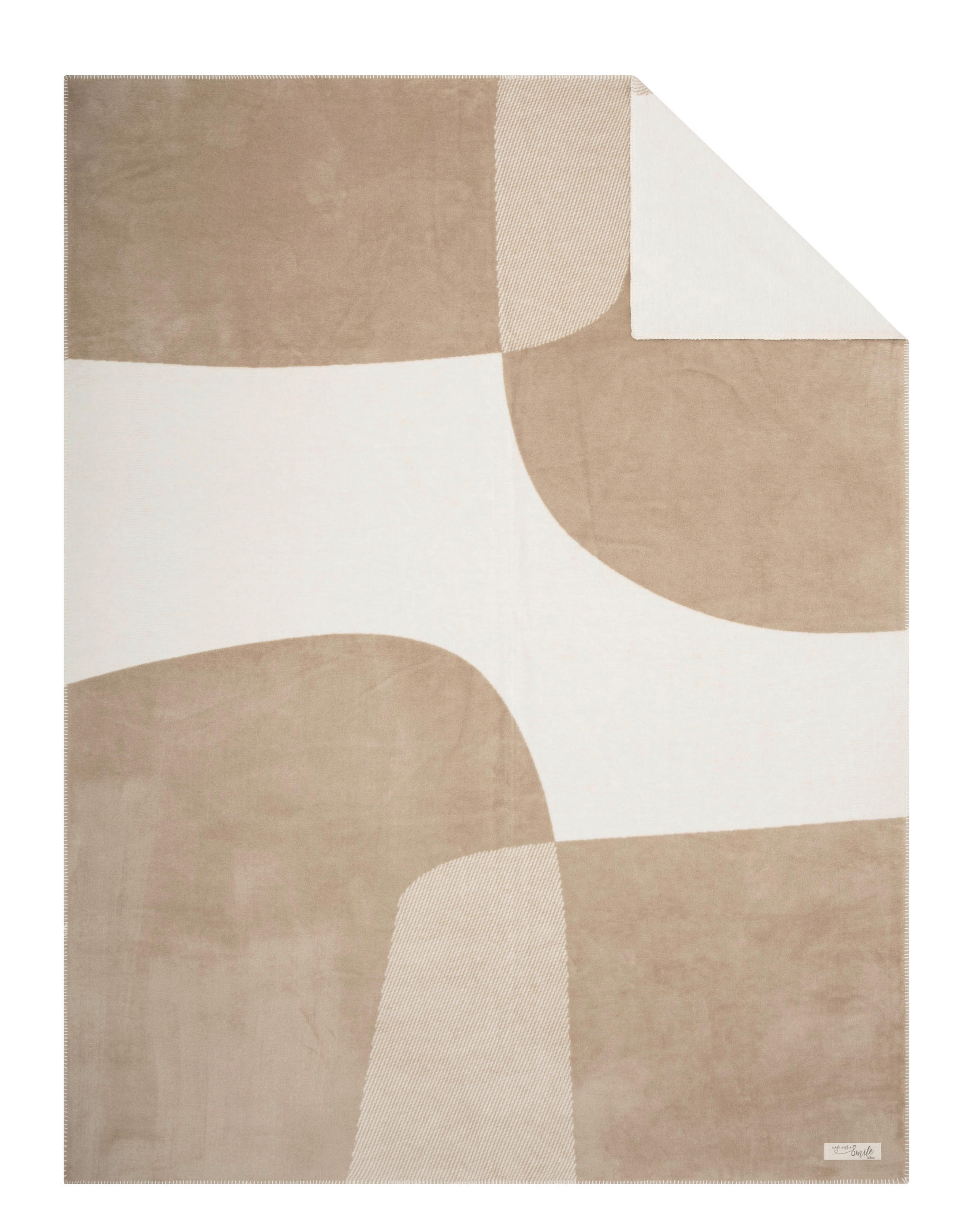 PLÉD, bavlna, 150/200 cm - bílá/béžová, Basics, textil (150/200cm) - S. Oliver