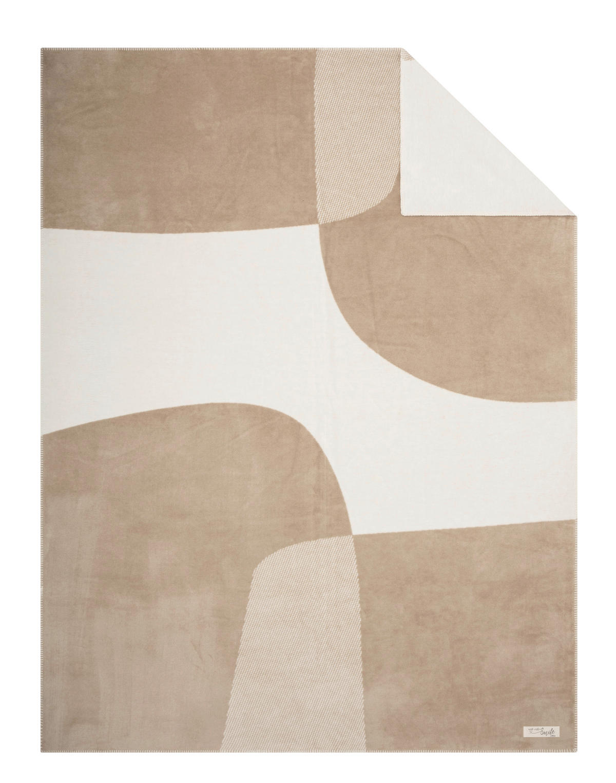 PLÉD, bavlna, 150/200 cm - bílá/béžová, Basics, textil (150/200cm) - S. Oliver