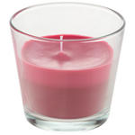 KERZE IM GLAS - Bordeaux/Rot, Basics, Glas/Naturmaterialien (9/8,2cm) - Ambia Home