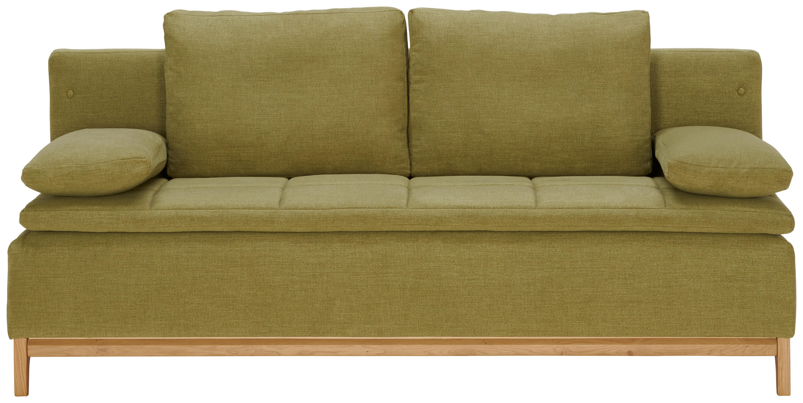 SCHLAFSOFA Flachgewebe Grün Stoffauswahl, Schlafen auf Sitzhöhe  - Grün, Modern, Holz/Textil (200/96/88cm) - Joka