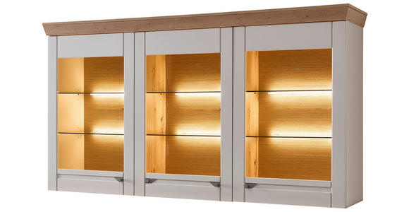 BUFFETAUFSATZ Kaschmir, Eiche Artisan  200/108/43 cm  - Kaschmir/Eiche Artisan, ROMANTIK / LANDHAUS, Glas/Holzwerkstoff (200/108/43cm) - Landscape